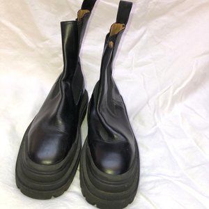 ZARA MEGA LUG SOLE pradda-look black combat boots 39 9